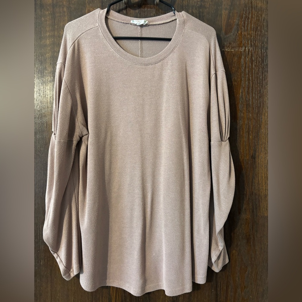 Love Riche Taupe Long Sleeve Sweatshirt